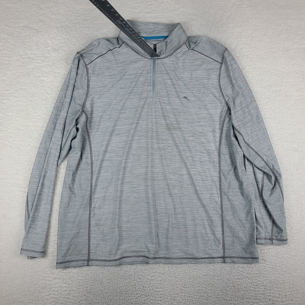 Tommy Bahama Sweater Mens 2XL XXL Gray Islandzone Activewear Performance Tech *